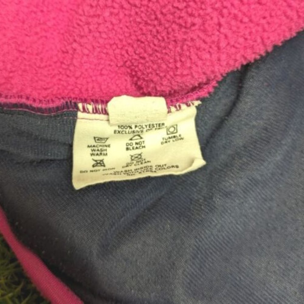 Patagonia Kangaroo Pocket Zip Bright Pink Fleece Jacket Women's Size 12 USA - Picture 8 of 10